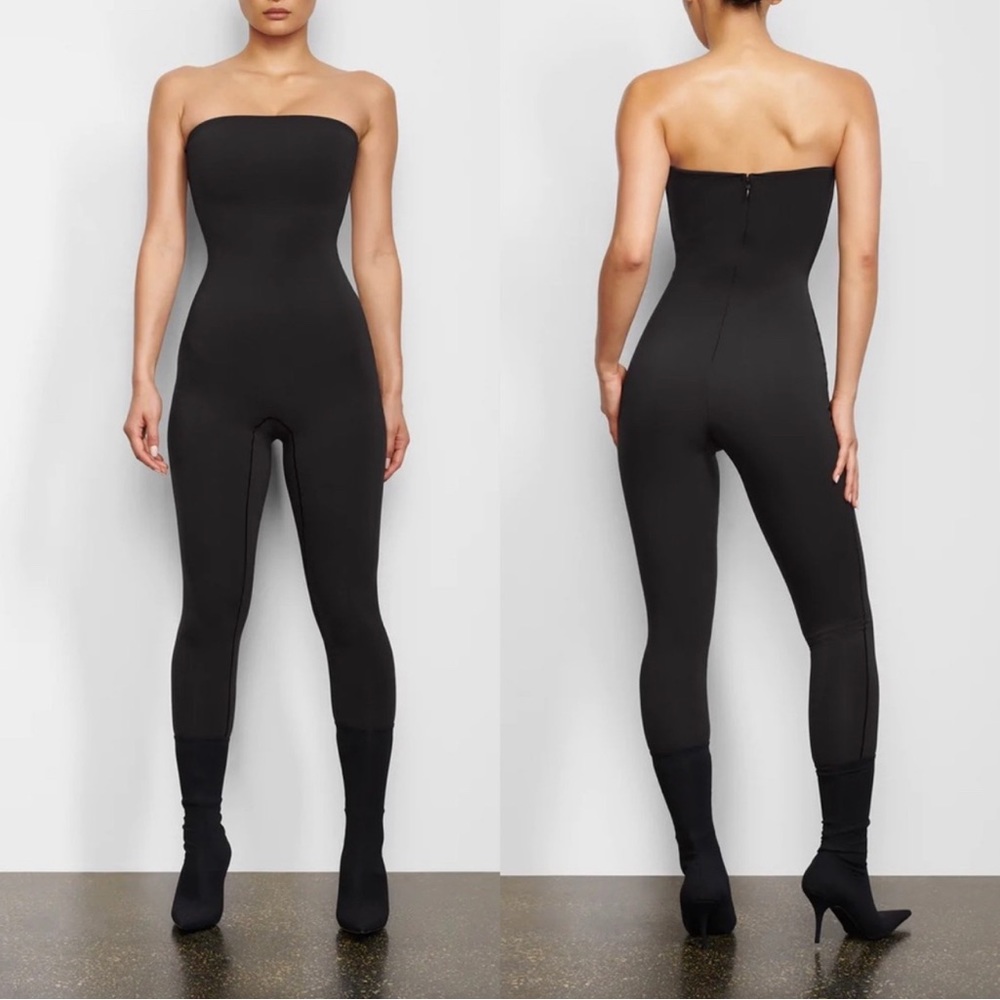 NWT Skims All-In-One Strapless Onesie in Onyx XS